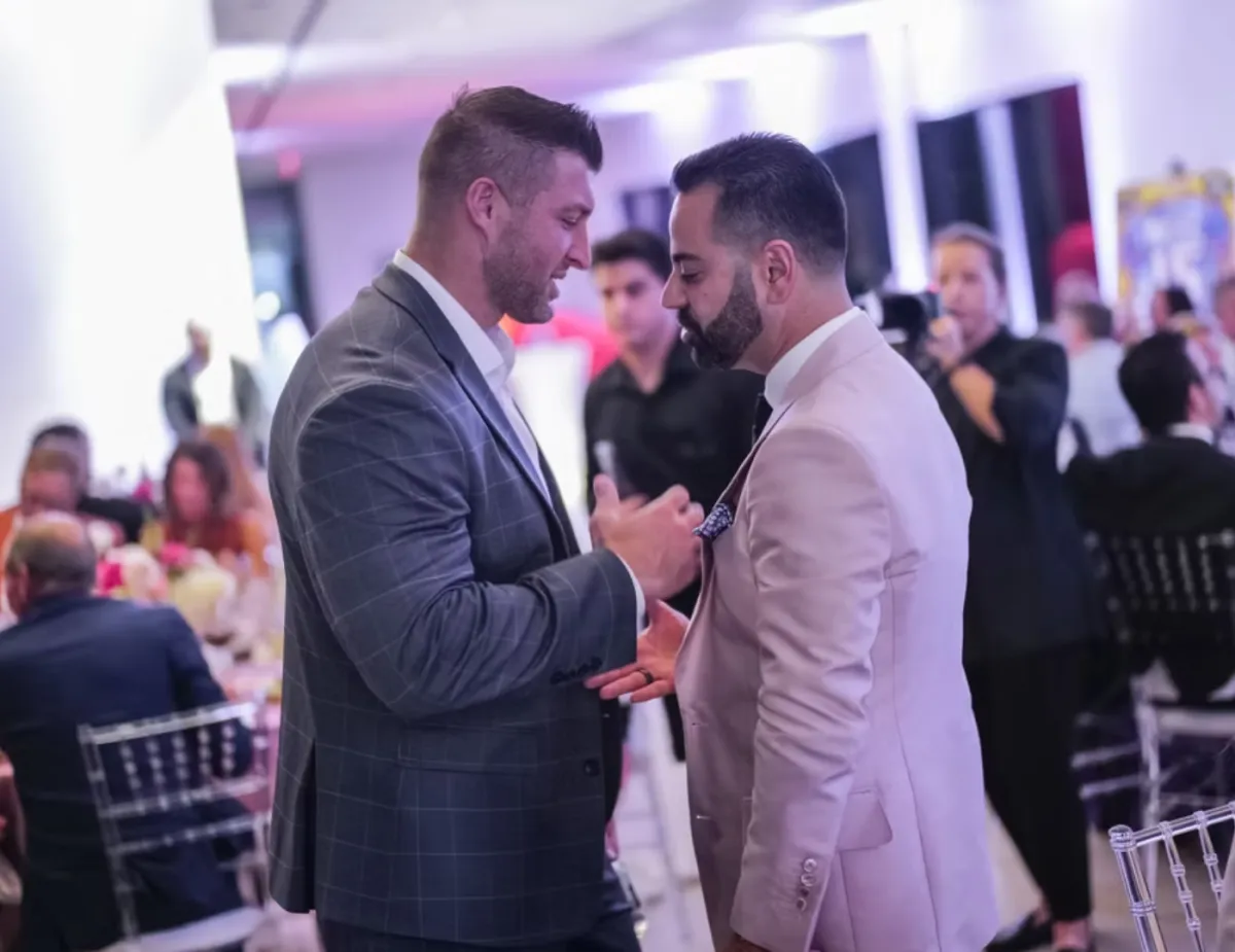 Onur Haytac at the 2L Foundation Gala with Tim Tebow